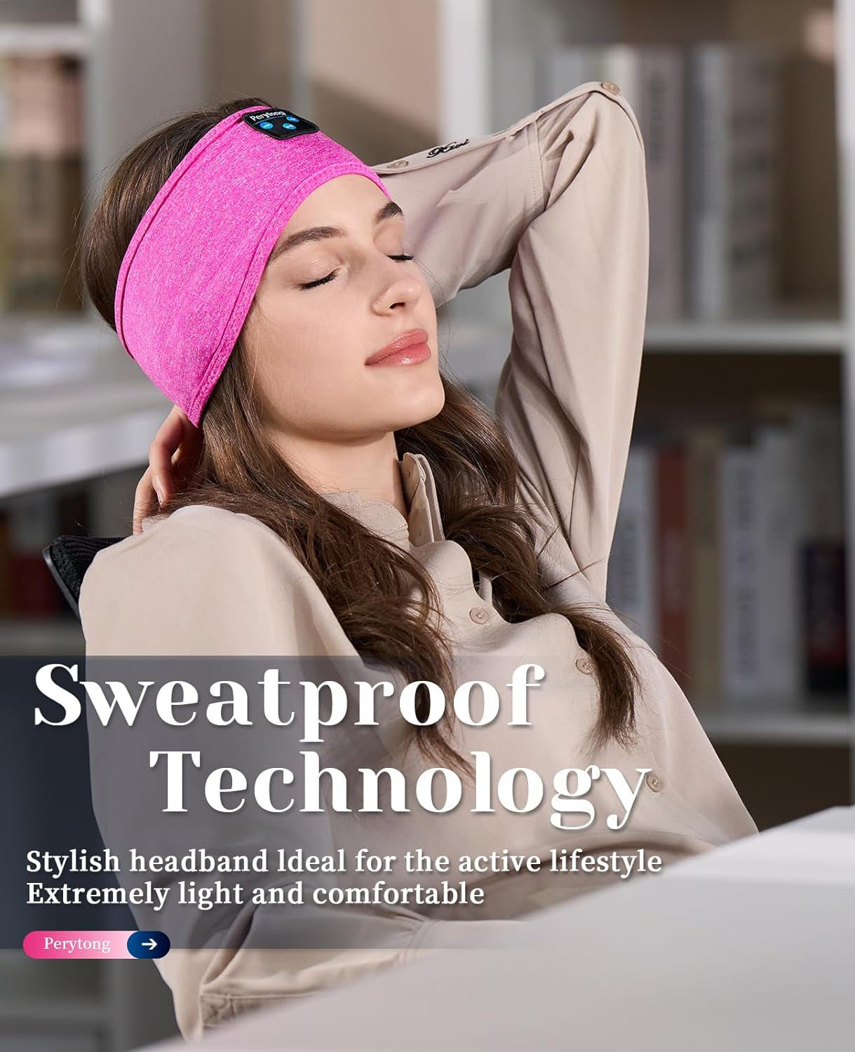 Ultra-Soft Sleep Headband with Built-in Headphones - Perfect for Side Sleepers and Music Lovers