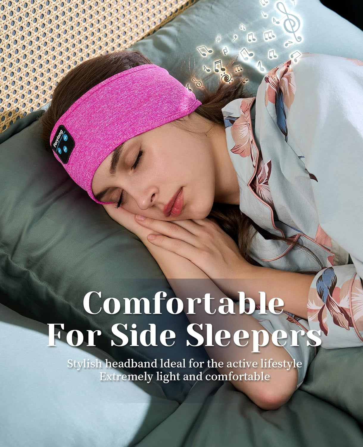 Ultra-Soft Sleep Headband with Built-in Headphones - Perfect for Side Sleepers and Music Lovers