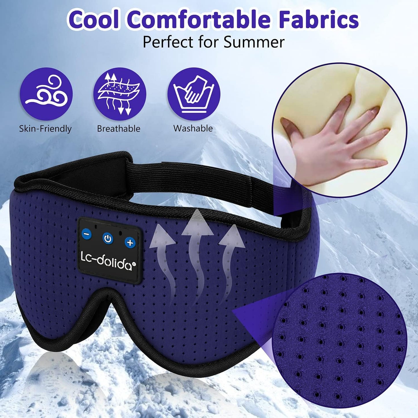 Relax & Unwind: Colorful Steam Eye Mask with Music Headphones – Perfect Gift for Side Sleepers!