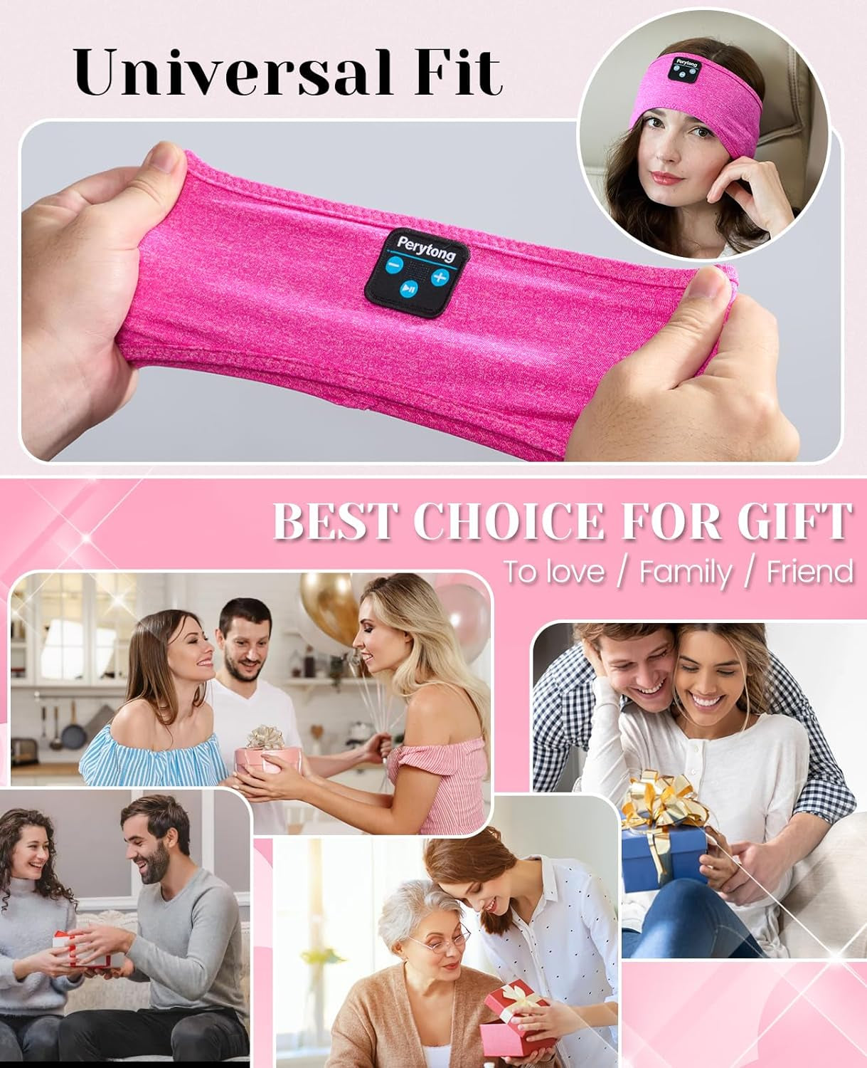 Ultra-Soft Sleep Headband with Built-in Headphones - Perfect for Side Sleepers and Music Lovers
