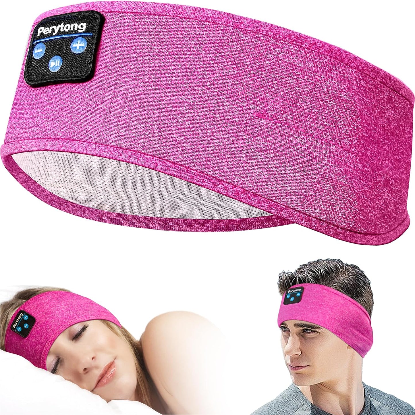 Ultra-Soft Sleep Headband with Built-in Headphones - Perfect for Side Sleepers and Music Lovers