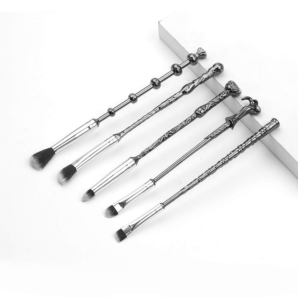 5-Piece Professional Makeup Brush Set for Foundation, Blending, Blush, Concealer, Eyebrow, and Face Powder