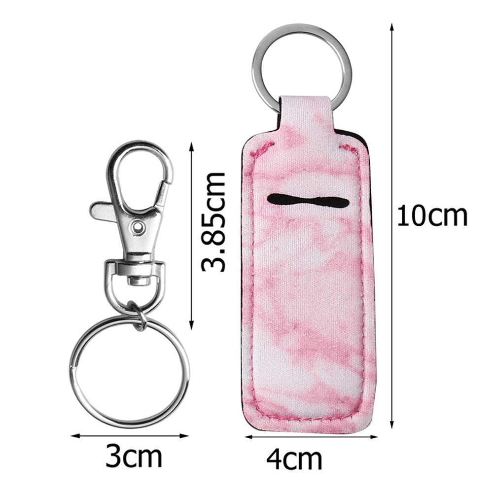 Set of 3 Marble Lip Balm Holders - Stylish Stocking Stuffers for Teen Girls and Women - Ideal Small Christmas Gifts (Pink, Blue, Grey)