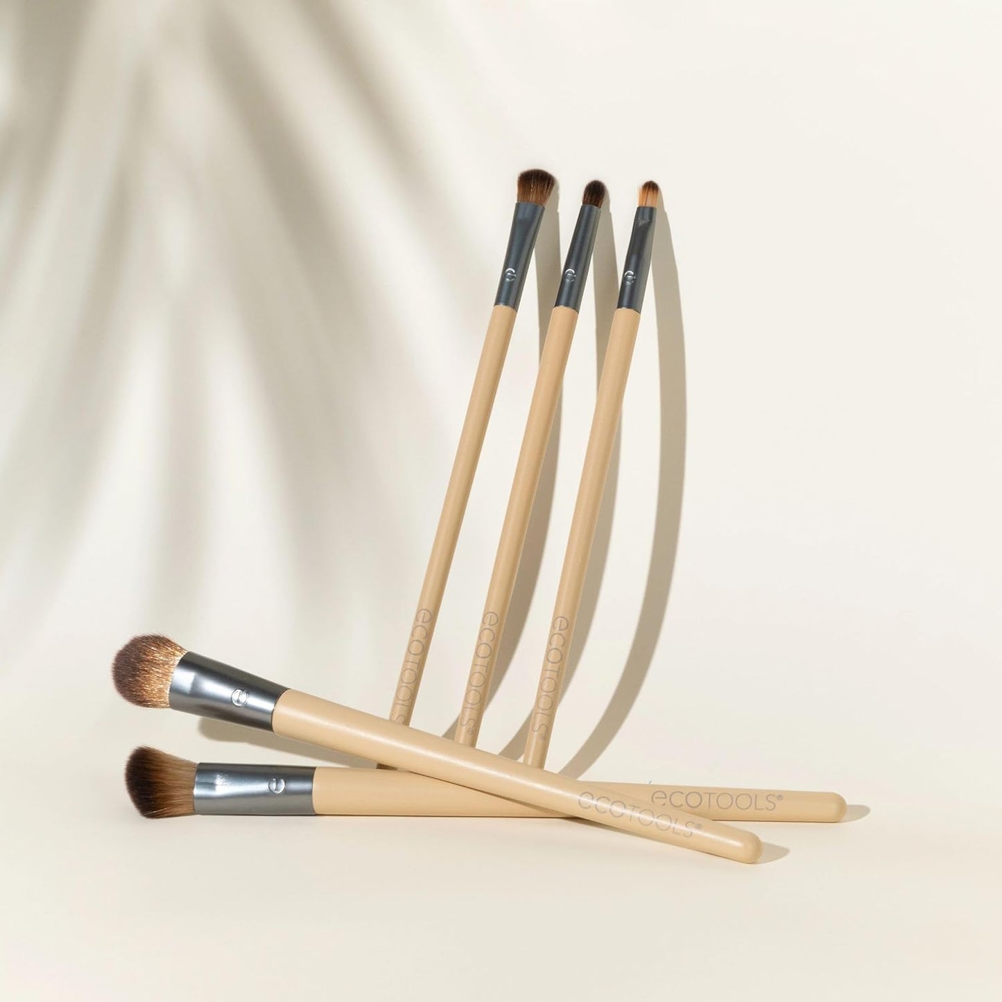 Daily Defined Eye Brush Set - Professional Makeup Brushes for Liquid, Powder, and Cream Eyeshadow & Eyeliner Application, Eco-Friendly Synthetic Hair, Cruelty-Free, 5-Piece Collection