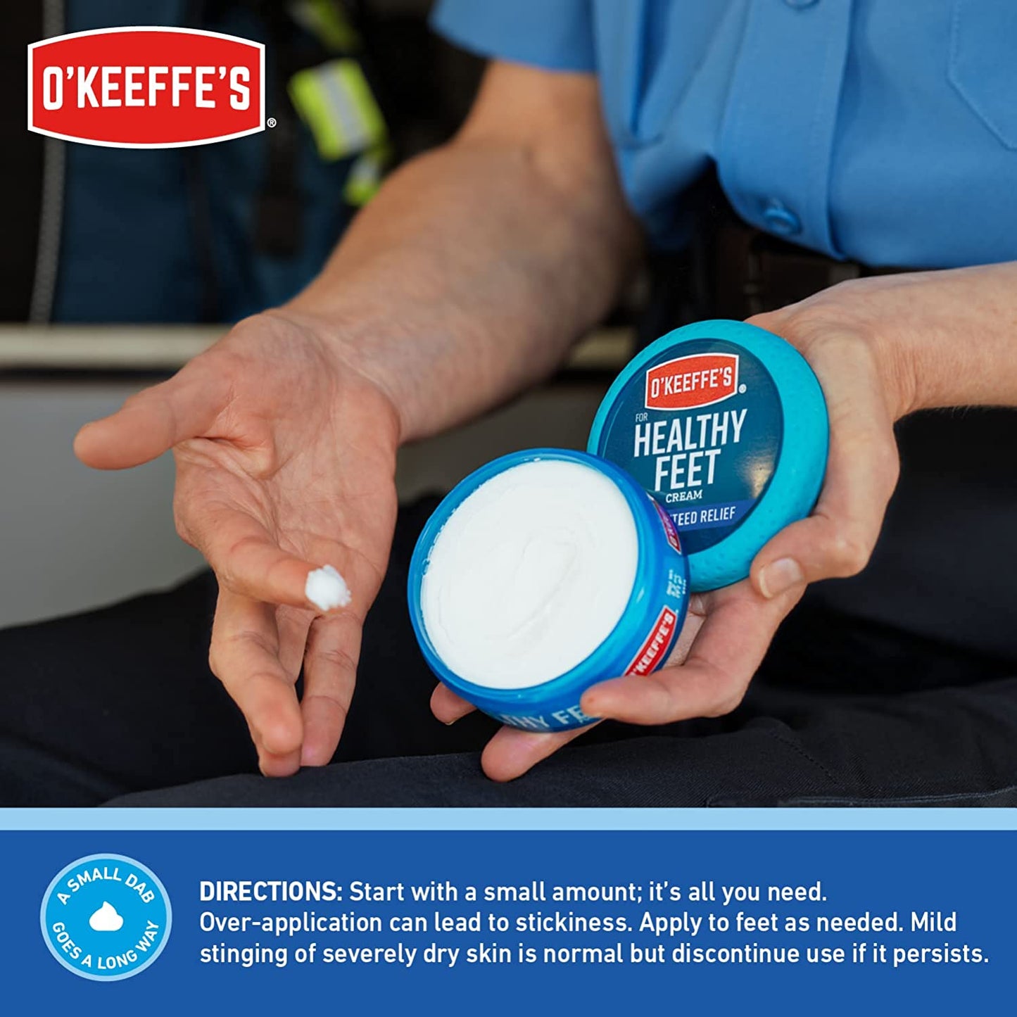 Healthy Feet Foot Cream - Effective Relief for Extremely Dry and Cracked Feet - Instant Moisture Boost - 3.2 Ounce Jar (Pack of 3)