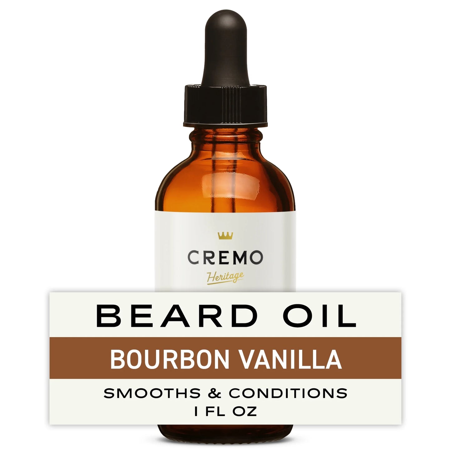 Bourbon Vanilla Scented Beard Oil, 1 Fl Oz - Moisturizes and Softens Facial Hair