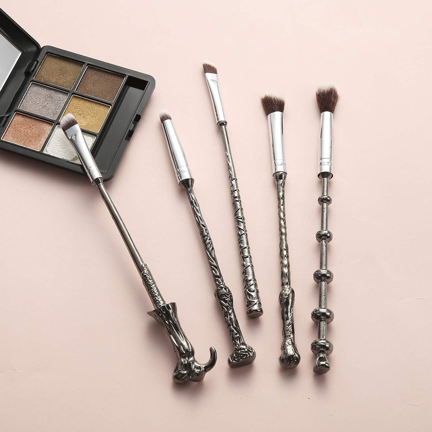 5-Piece Professional Makeup Brush Set for Foundation, Blending, Blush, Concealer, Eyebrow, and Face Powder