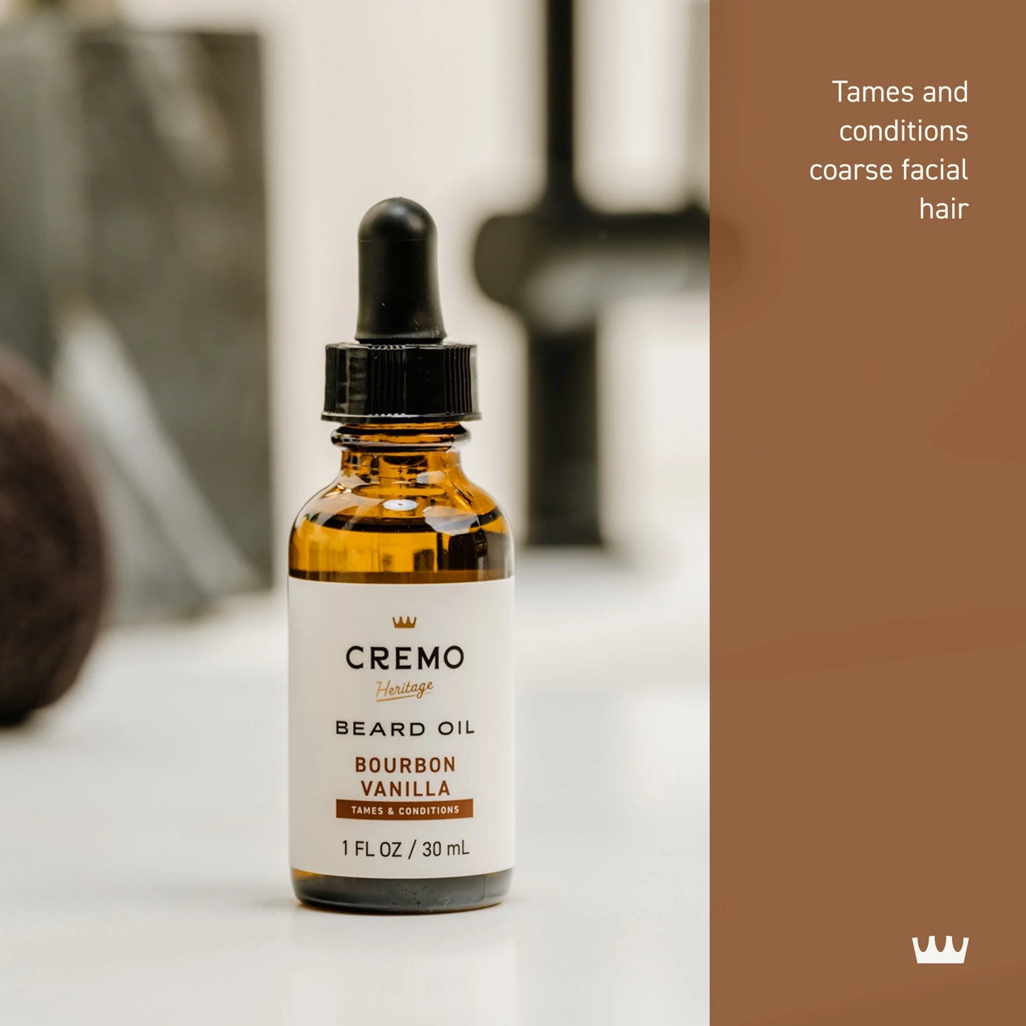 Bourbon Vanilla Scented Beard Oil, 1 Fl Oz - Moisturizes and Softens Facial Hair