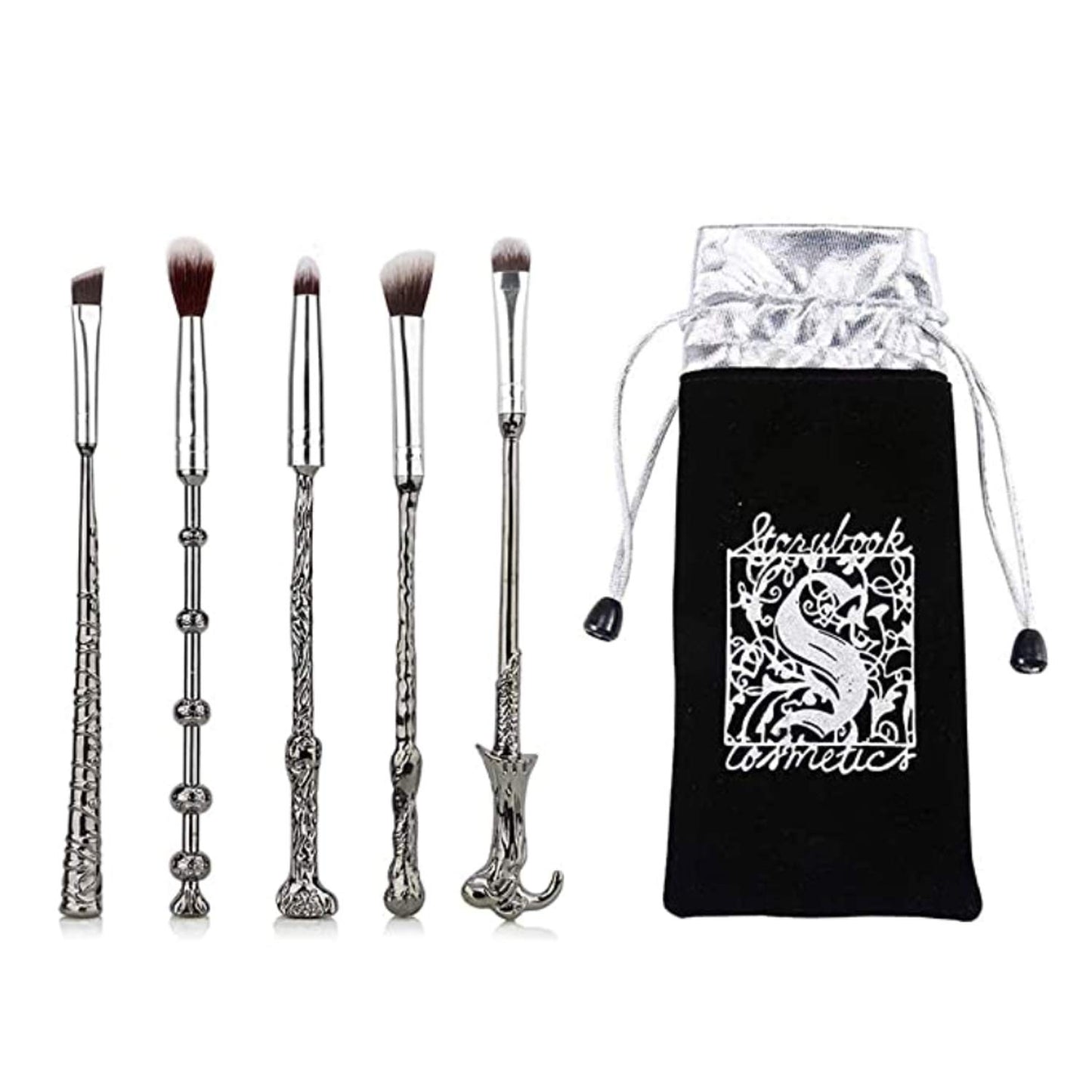 5-Piece Professional Makeup Brush Set for Foundation, Blending, Blush, Concealer, Eyebrow, and Face Powder