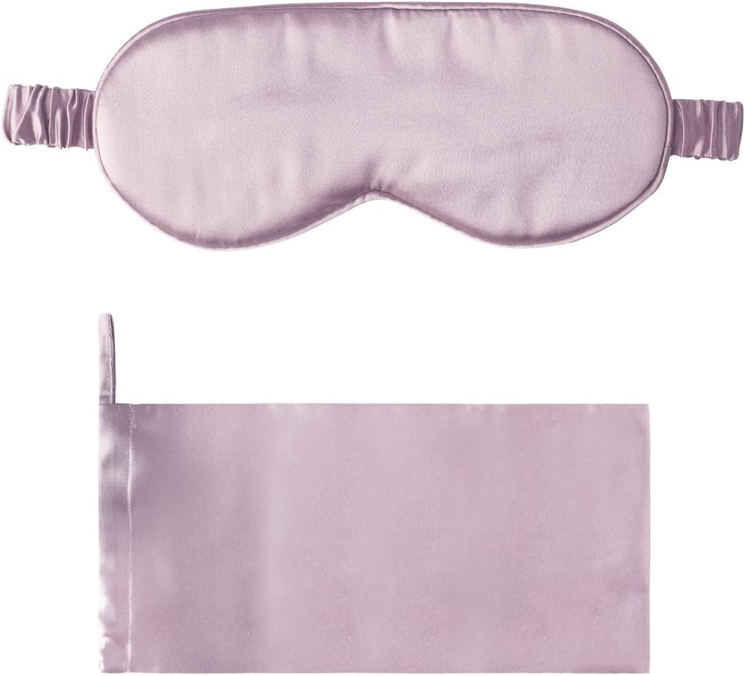 Luxury Silk Sleep Mask - 100% Mulberry Silk Eye Cover with Travel Bag - Ultra Soft, Light Blocking & Anti-Aging Gift Package
