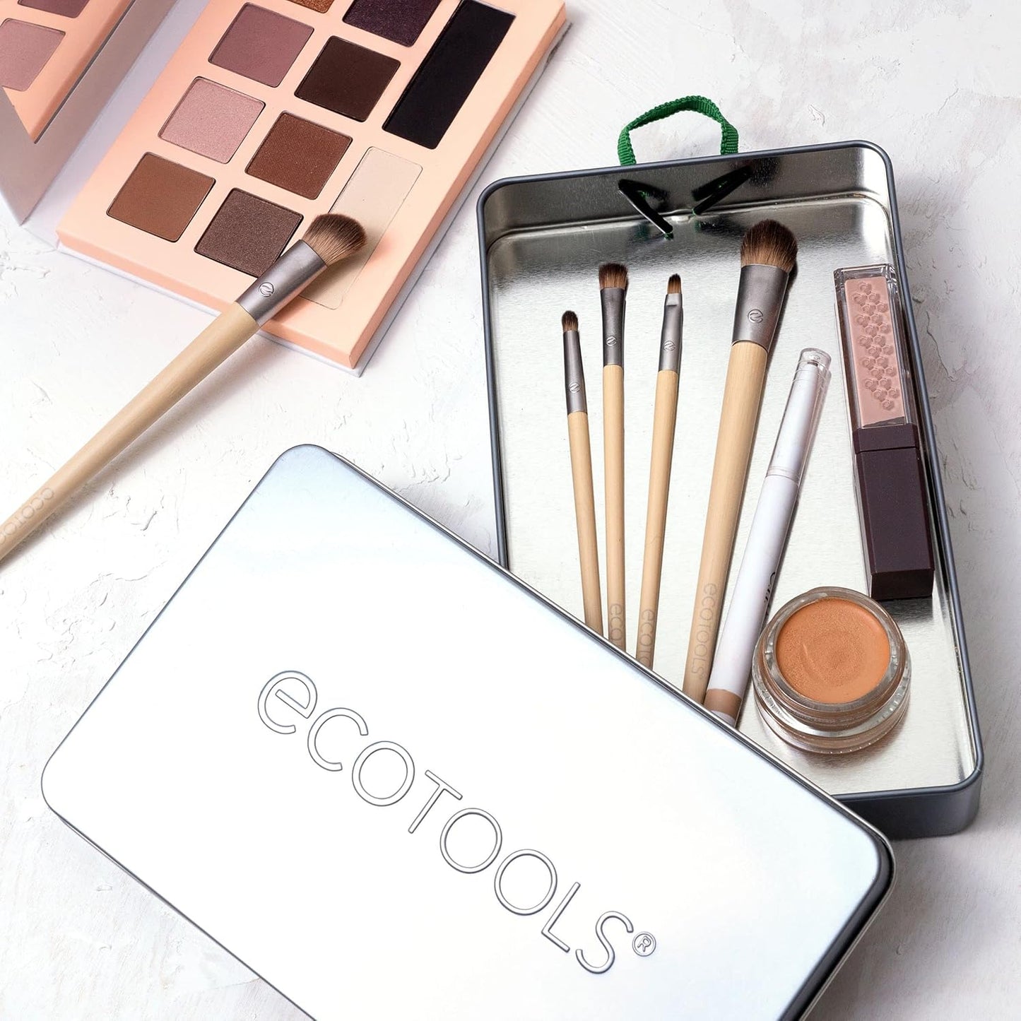 Daily Defined Eye Brush Set - Professional Makeup Brushes for Liquid, Powder, and Cream Eyeshadow & Eyeliner Application, Eco-Friendly Synthetic Hair, Cruelty-Free, 5-Piece Collection