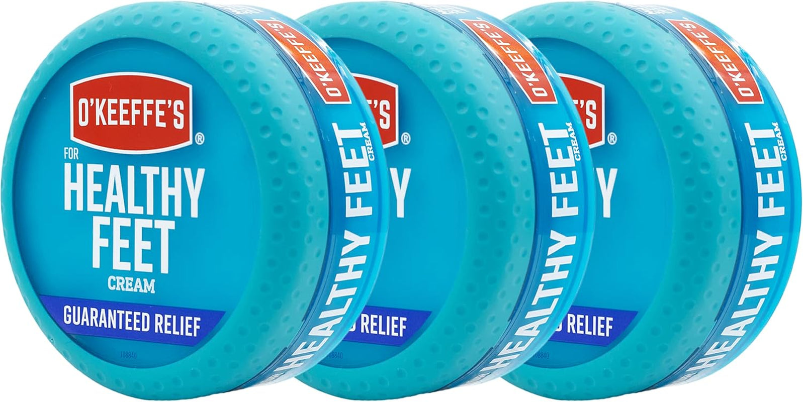 Healthy Feet Foot Cream - Effective Relief for Extremely Dry and Cracked Feet - Instant Moisture Boost - 3.2 Ounce Jar (Pack of 3)