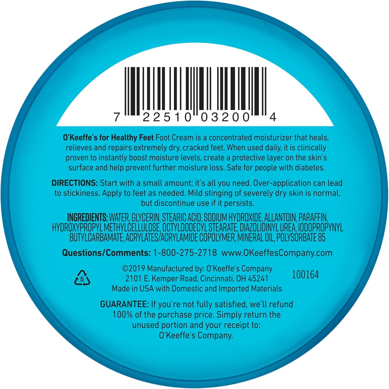 Healthy Feet Foot Cream - Effective Relief for Extremely Dry and Cracked Feet - Instant Moisture Boost - 3.2 Ounce Jar (Pack of 3)