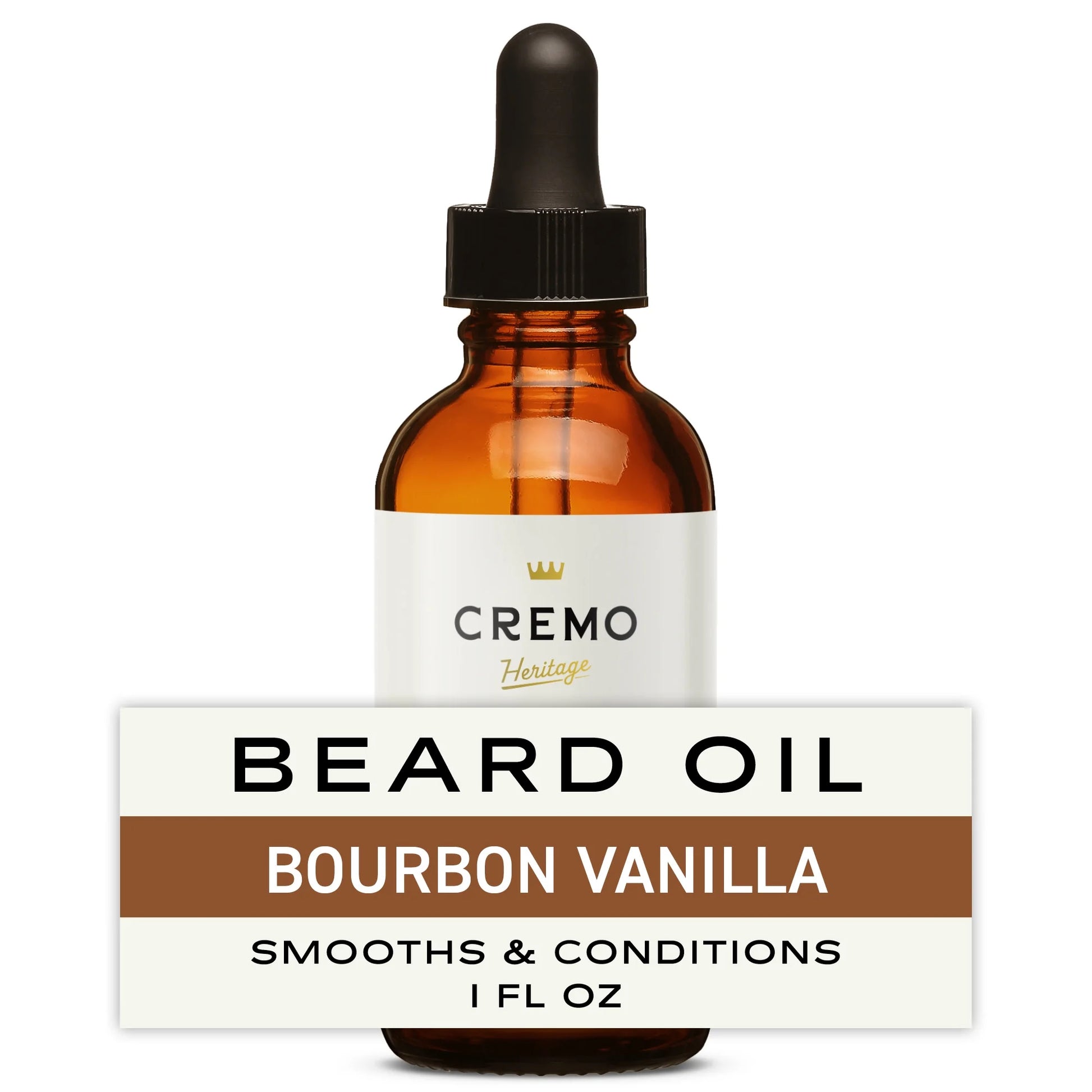 Bourbon Vanilla Scented Beard Oil, 1 Fl Oz - Moisturizes and Softens Facial Hair