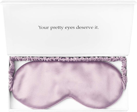Luxury Silk Sleep Mask - 100% Mulberry Silk Eye Cover with Travel Bag - Ultra Soft, Light Blocking & Anti-Aging Gift Package