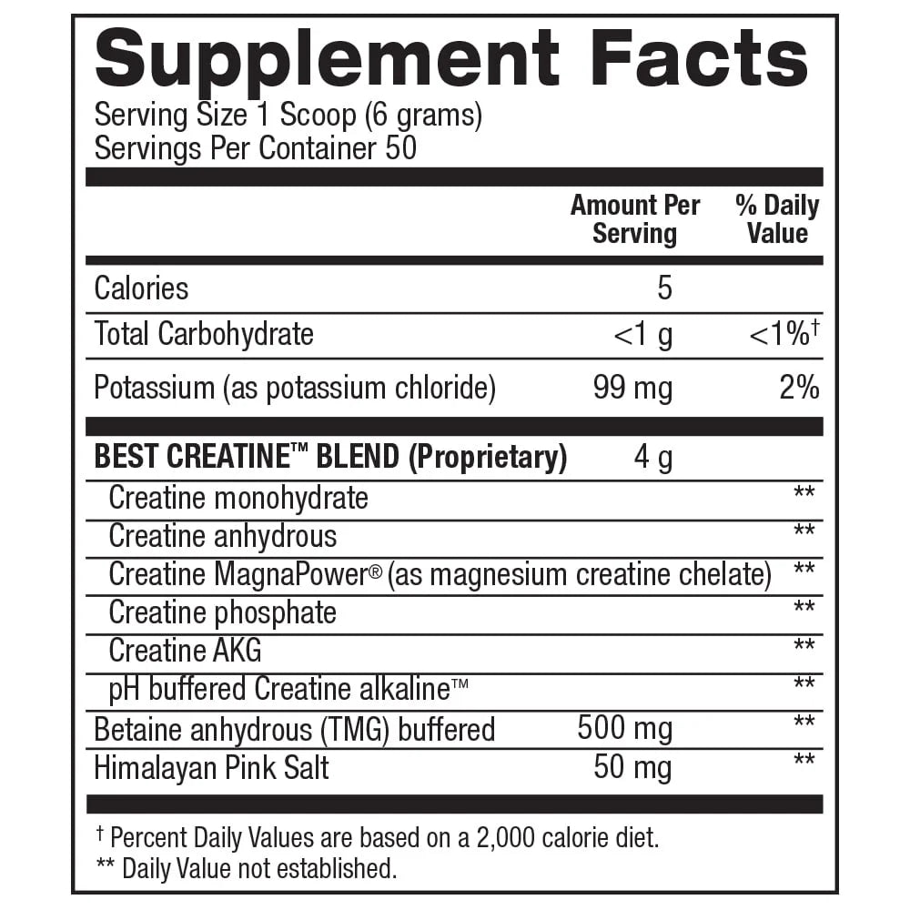 Ultimate Creatine Monohydrate - Enhanced Strength & Endurance with Himalayan Salt - No Bloat Formula - Fruity Punch Flavor - 50 Servings - 10.58 Oz