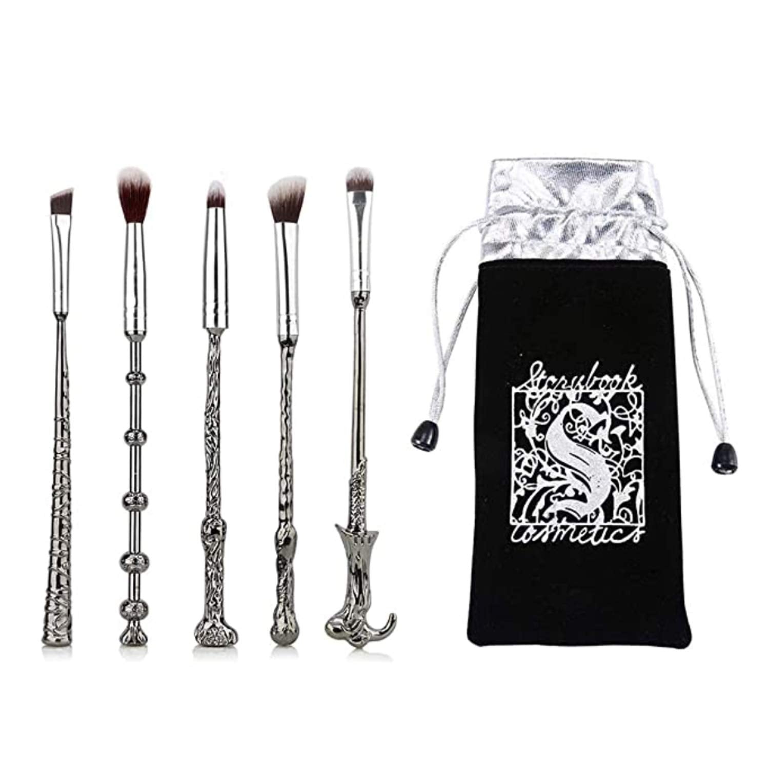5-Piece Professional Makeup Brush Set for Foundation, Blending, Blush, Concealer, Eyebrow, and Face Powder
