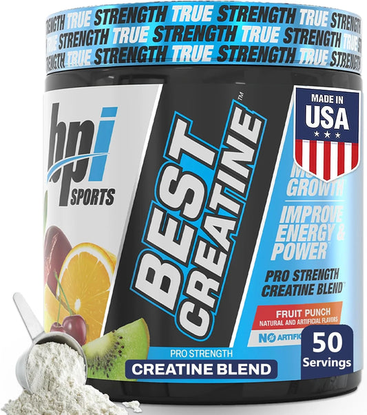 Ultimate Creatine Monohydrate - Enhanced Strength & Endurance with Himalayan Salt - No Bloat Formula - Fruity Punch Flavor - 50 Servings - 10.58 Oz